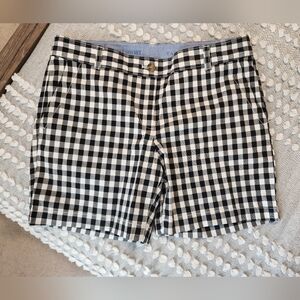 Talbots Black and White Gingham Shorts sz 8P